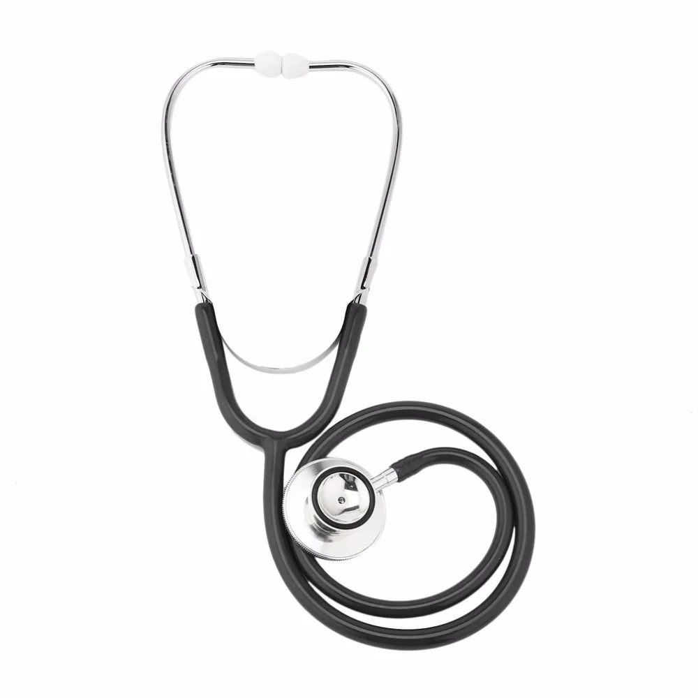 New Double Dual Head Stethoscope Single Tube Doctor Nurse Professional Cardiology Stethoscope Aluminium Alloy Health Care