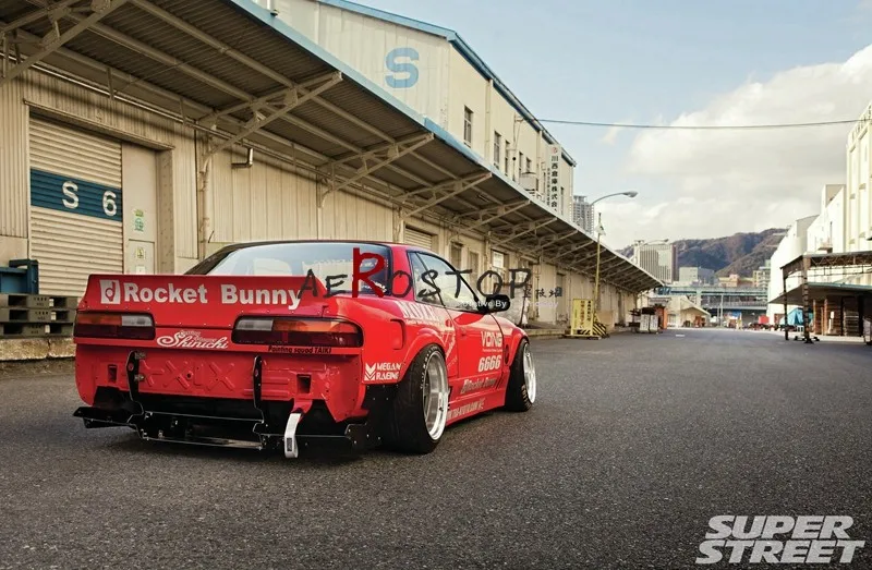 S13 SILVIA ROCKET BUNNY широкий корпус Аэро стиль задний диффузор Стеклопластик стекло