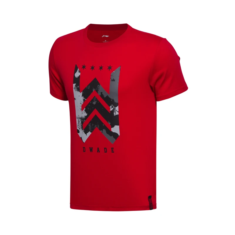 Li-Ning мужские баскетбольные майки с коротким рукавом 100% хлопок трикотажная
