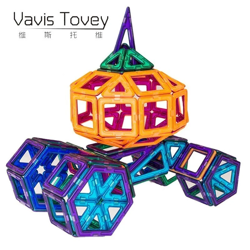 Vavis Tovey Models Mini Magnetic Blocks Educational Construction Set Castle &ampamp Robot Toy ABS Magnet Designer Kids Gift | Игрушки и