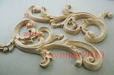 J2 -25x12 5 см деревянная резная угловая настенная аппликация Неокрашенная рамка