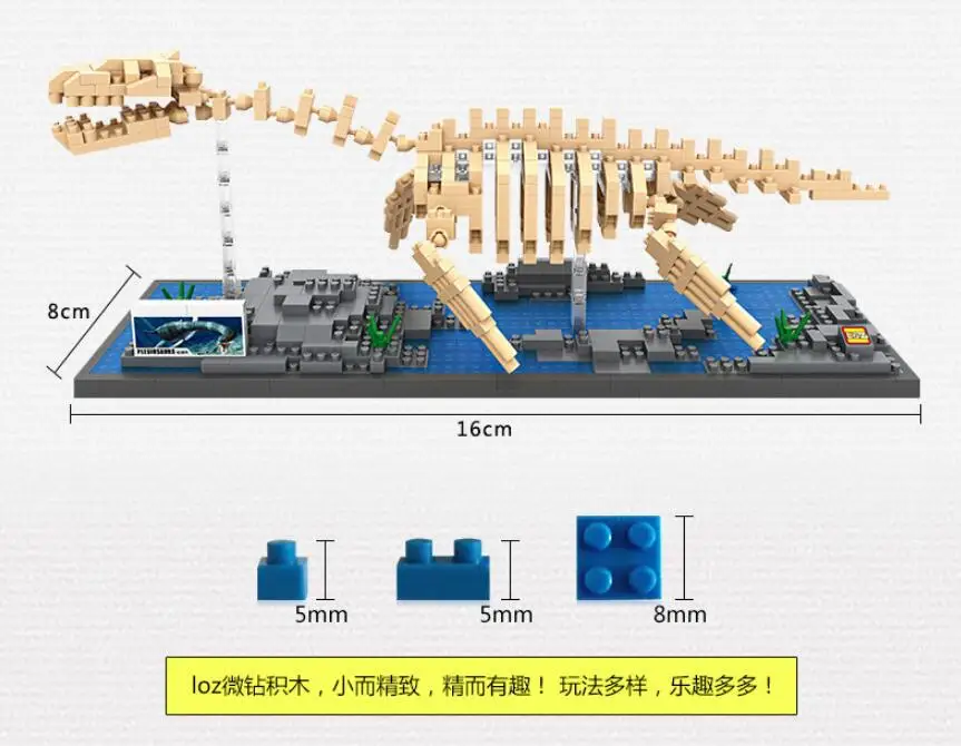 Блоки мир Юрского периода Mosasaurus алмазные Строительные кирпичи совместимые Legoings