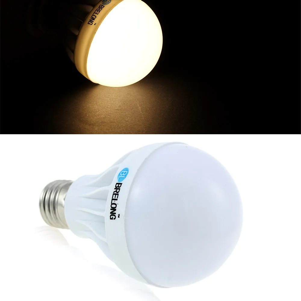 BRELONG 6 шт. E27 9 Вт 18x5630SMD 810LM 6000 6500 К теплый белый светодиодный глобус шарика (6 170 240