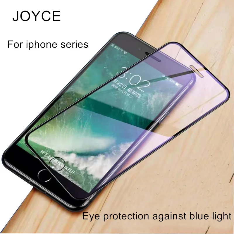 JOYCE Закаленное защитное стекло против синей защиты глаз iPhone 6 6s 7 8 Plus XR X XS Max