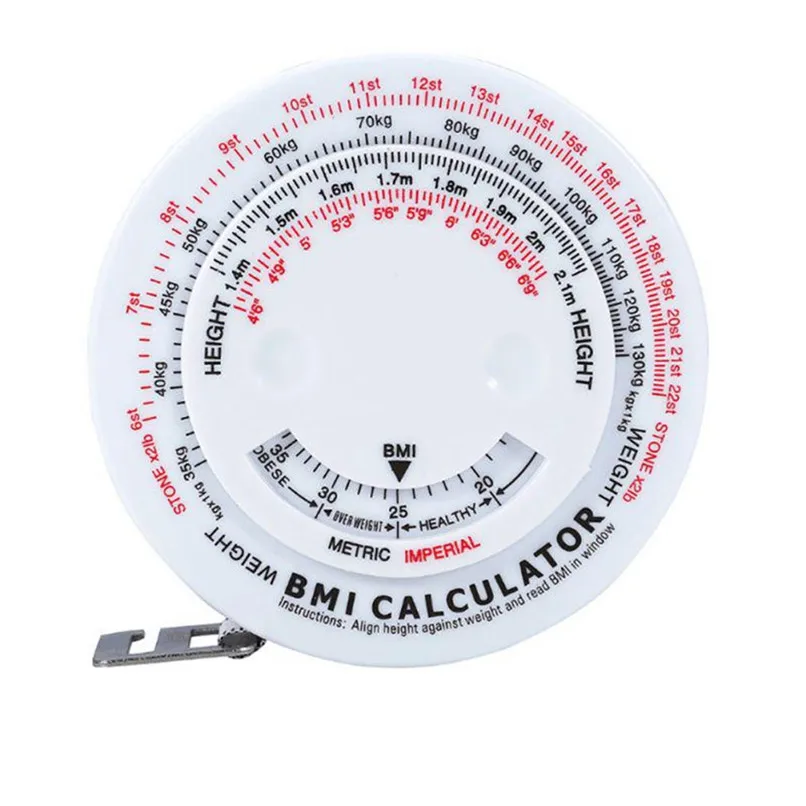 Измерительная лента для измерения массы тела с калькулятором ИМТ тест на потерю
