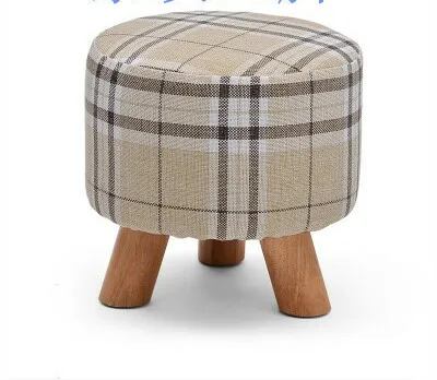 Табуретки и отвалы мебель для гостиной домашняя ткань + деревянный табурет стул