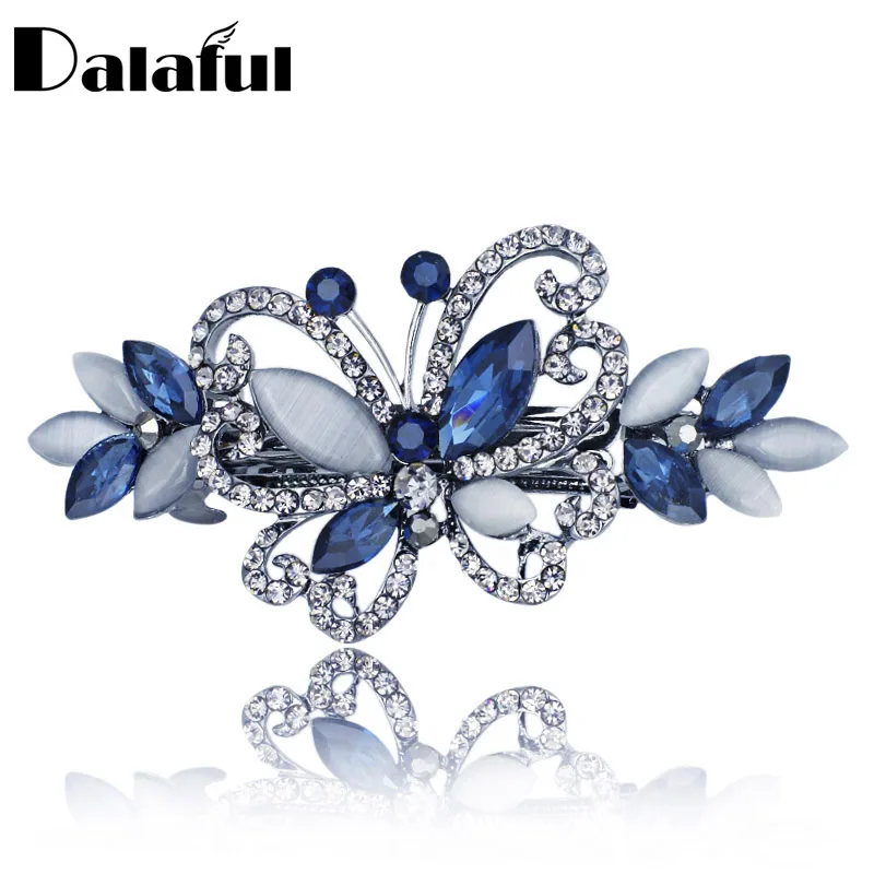 Заколка для волос с кристаллами и бабочкой F134|hair jewelry|rhinestone hair clipsaccessories jewelry for |