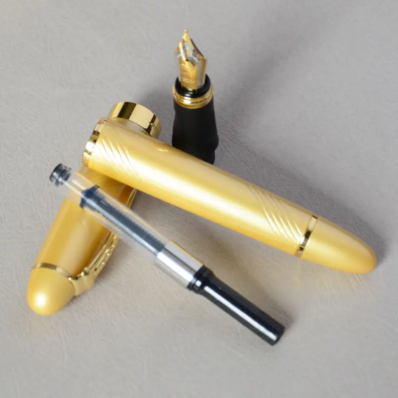 Ручка перьевая JINHAO 0 7 с наконечником 18 КГП 450 мм золотистая роскошная для школы и