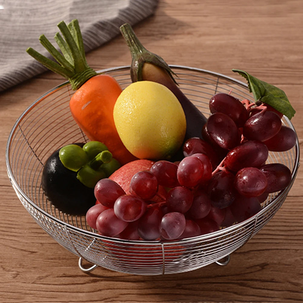 Desktop Holder Decorations Storage Kitchen Fruit Basket Metal Nordic Style Hollow Iron | Дом и сад