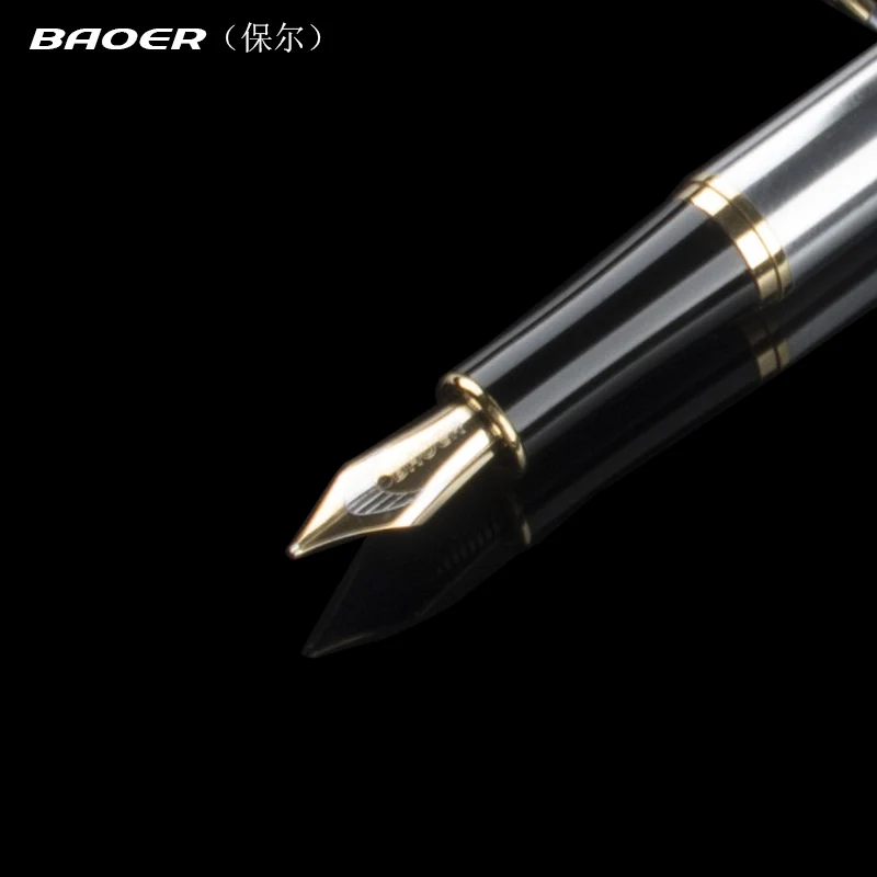 BAOER 388 Средний наконечник из нержавеющей стали деловая ручка Золотой Меч крюк