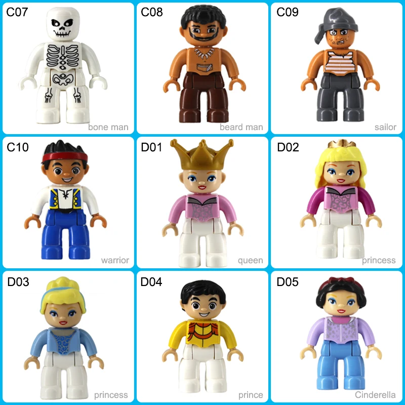 5 10 20. Кубики, Набор фигурок Duplo, совместимые фигурки, блоки, большие кирпичи, персонажи, семья, полиция, строительный блок, игрушка