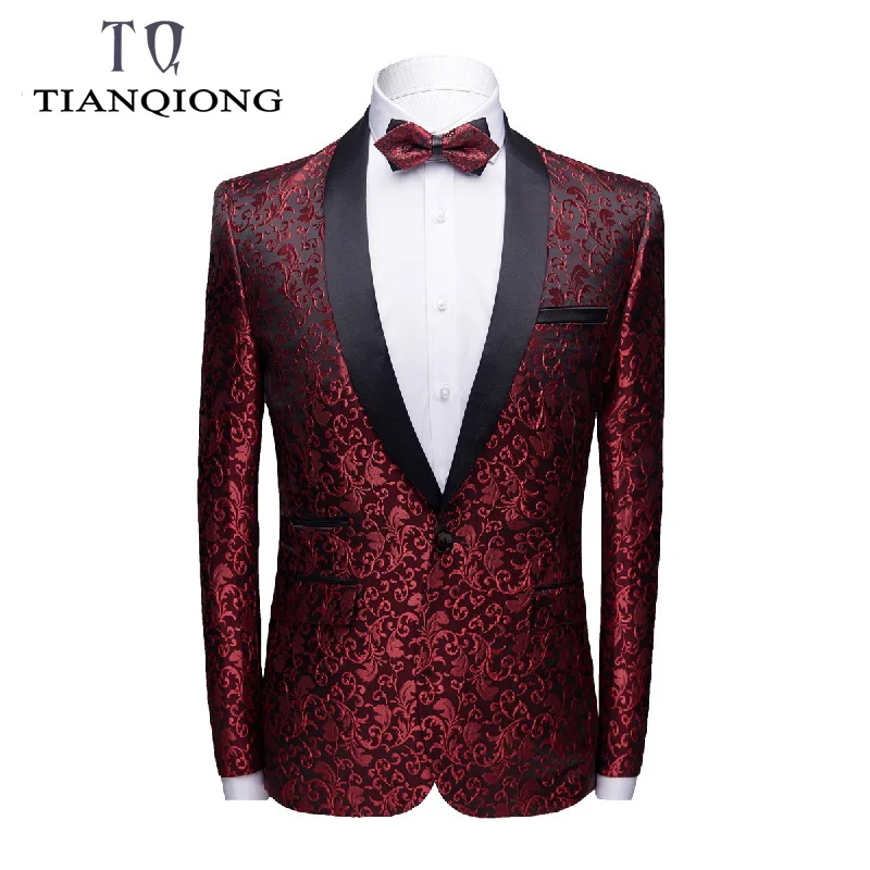 Мужской Блейзер 2019 брендовый мужской блейзер с воротником шалью черный