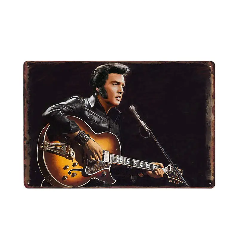 60261 Elvis Presley вывески металлические винтажные постеры оловянные дощечки настенные Декорации для бара Клубная комната паба художественные картины Домашний Декор 20x30 см - Цвет: 60261
