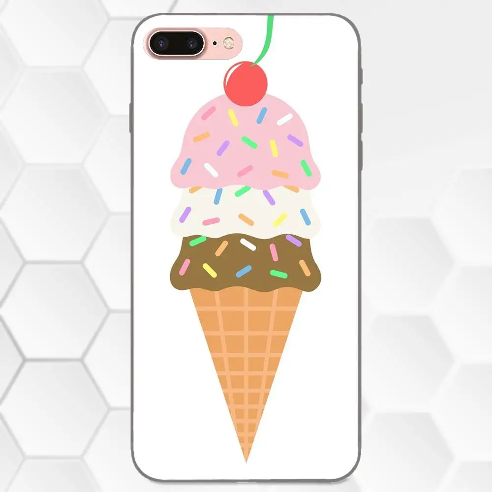 Мягкий Силиконовый ТПУ Черный Защитный летний мороженое для Huawei Honor Enjoy Mate Note 6s 8 9