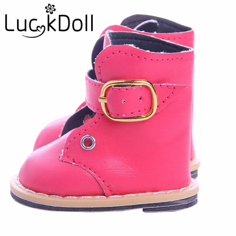 LUCKDOLL 4 цвета высокое качество Длинная кожаная обувь для подходит 18 дюймов Кукла аксессуары игрушки для детей