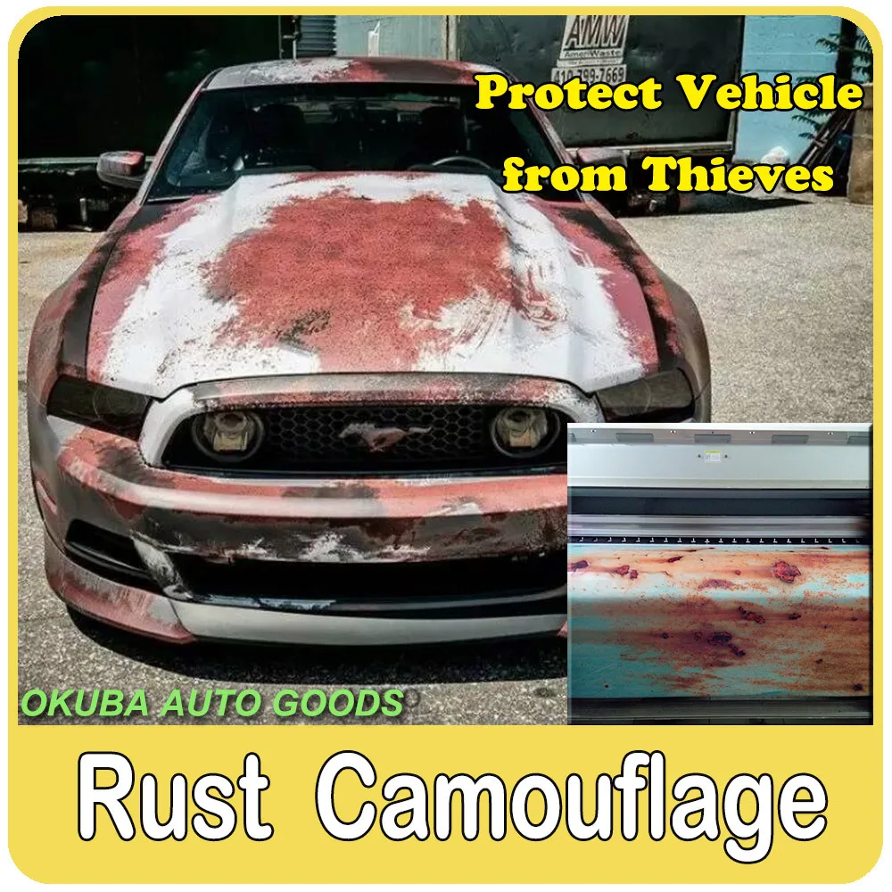 23 Kinds Different Rust Vinyl Wrap Rusty Camouflage Vinyl Film for Car Wrap Iron Car Body Stickers Motorcycle Stickers