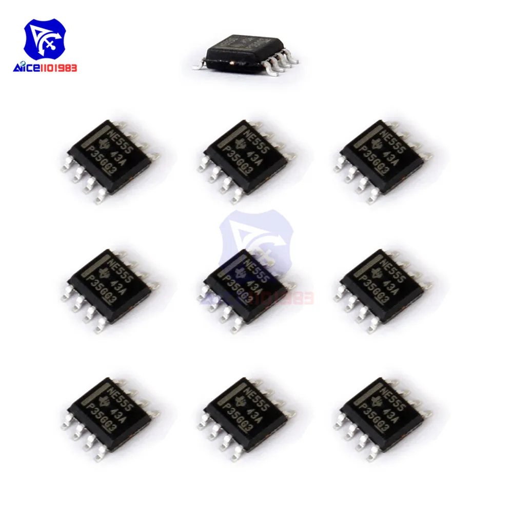 10 шт./лот микросхемы IC NE555 555 SMD таймер SOP8 4 5 в 16 оригинальные чипы | Отзывы и видеообзор