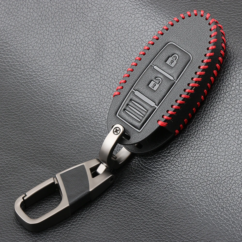 Чехол для ключей из натуральной кожи Nissan 350Z Almera Altima Armada Qashqai Cefiro Cube Juke Livina March Maxima