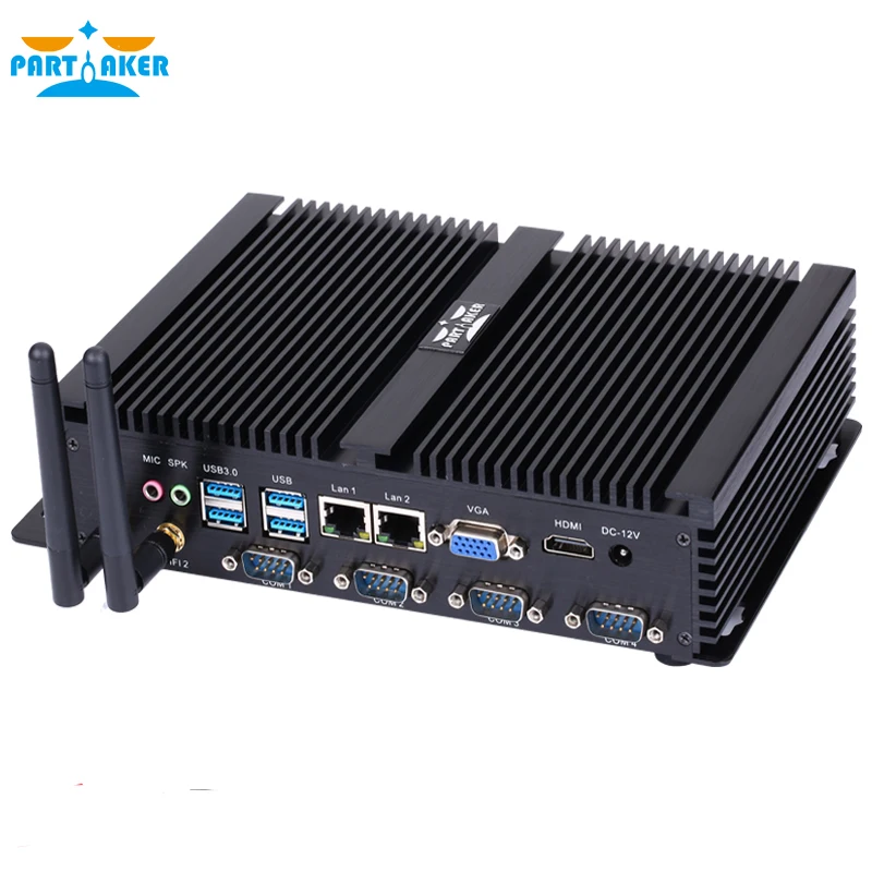 Промышленный ПК par57 I2 Intel C1007U HDMI 4 RS232 Dual NIC 2 LAN 8 USB WiFi прочный компьютер|Мини ПК| |