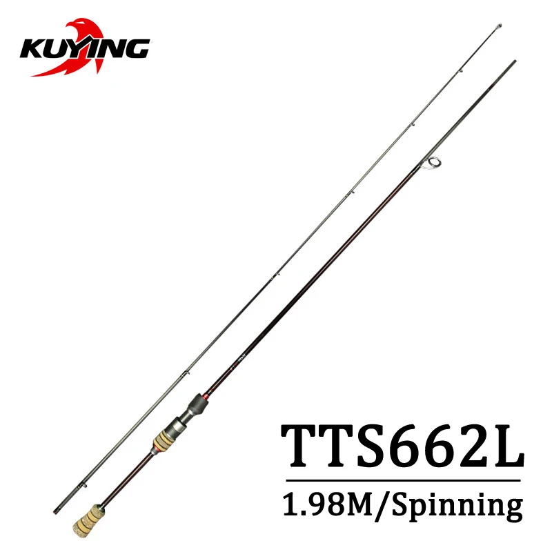 KUYING Teton L светильник 1,98 м 6'6 ''baitcasing литье спиннинговая Приманка Удочка мягкая Удочка тростниковая палка углеродная средняя быстрое действие - Цвет: TTS662L