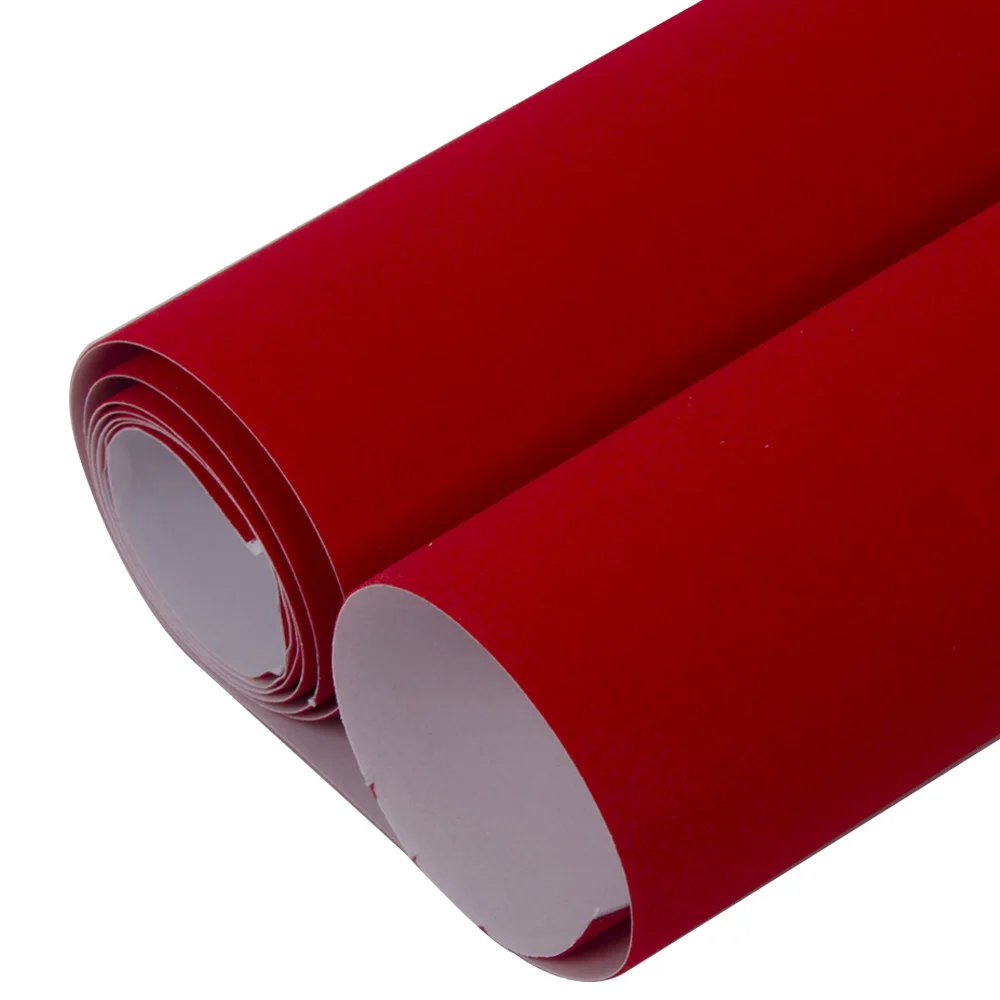 Red Muti-colors замшевая ткань автомобильная пленка для обертывания клейкие наклейки бархатные виниловые автомобильные наклейки воздух без пузырьков для автомобиля декоративная пленка для тела 1,35x6 м - Название цвета: Red