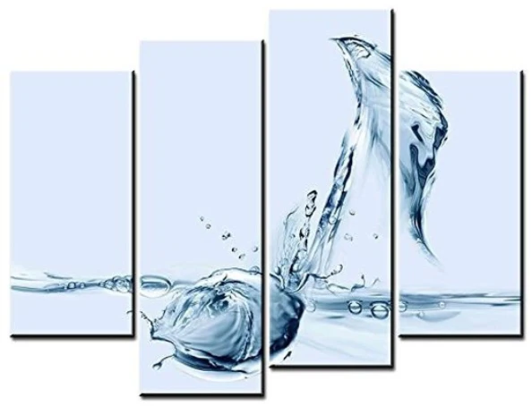 

Hot Sales Unframed 4 Panels Picture The Abstract Shape Of Water Canvas Print Painting Artwork Wall Art Canvas Painting Wholesale