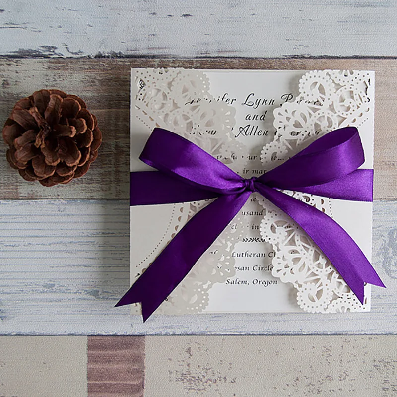 1 упаковка Рождество Ретро стиль белый цветочный узор складные Пригласительные