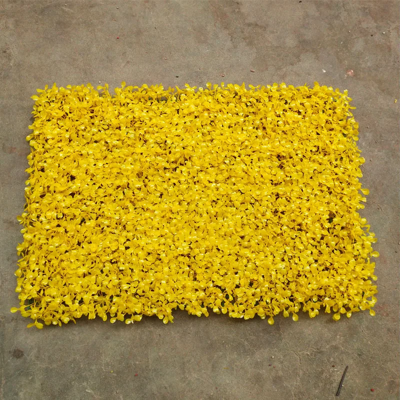 yellow milan plant 16 ''x 24'' искусственные самшита листва хедж стеновые панели для сада домашний декор имитация травы газон ковер газон открытый цветок стены - Цвет: yellow milan plant