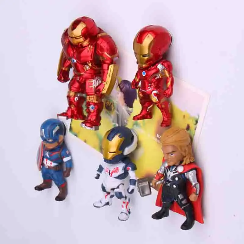Новинка 5 шт. ПВХ powerfulThe Мстители серии аниме персонажи Marvel hero 3D магниты на
