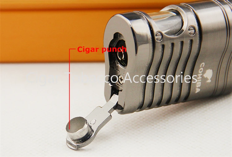 COHIBA Высокое Качество Новый Металл Четыре Факела Струи Пламени Зажигалки с