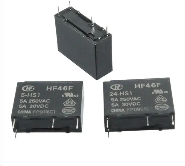 10 шт./лот оригинальное новое реле HF46F 5V HF46F12V HF46F24V HS1 4PIN 5A|relay 5v 10pcs|relay 10pcs5v relay |