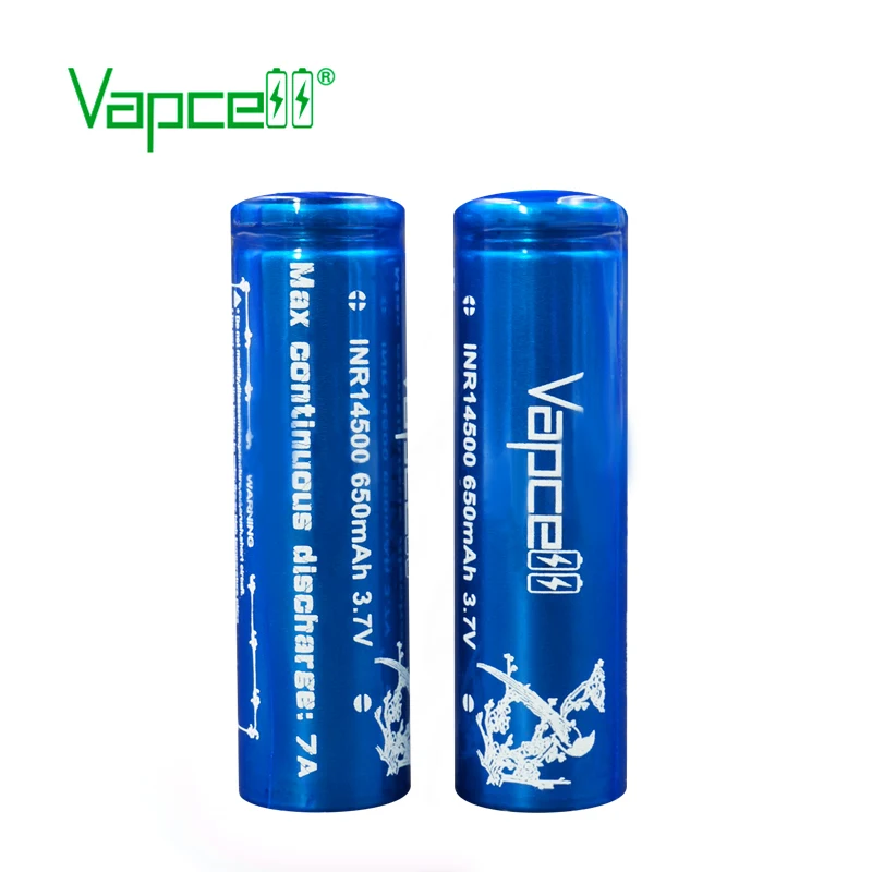 1 шт. Vapcell INR 14500 650 мА/ч Максимальный непрерывный разряд 7A перезаряжаемый