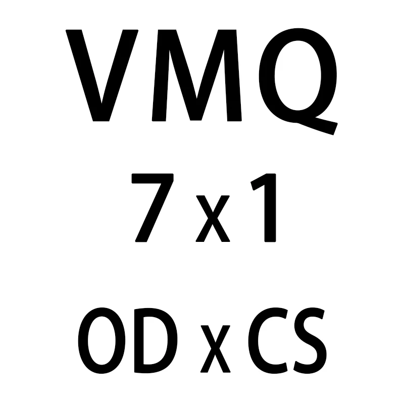OD7mm 10 шт./лот белые силиконовые уплотнительное кольцо из силикона/VMQ 1 мм Толщина OD4/5/6/7/8/9/10/11/12/13 мм уплотнительное кольцо втулки конусовидных резиновых прокладок кольца шайба - Цвет: OD7mm