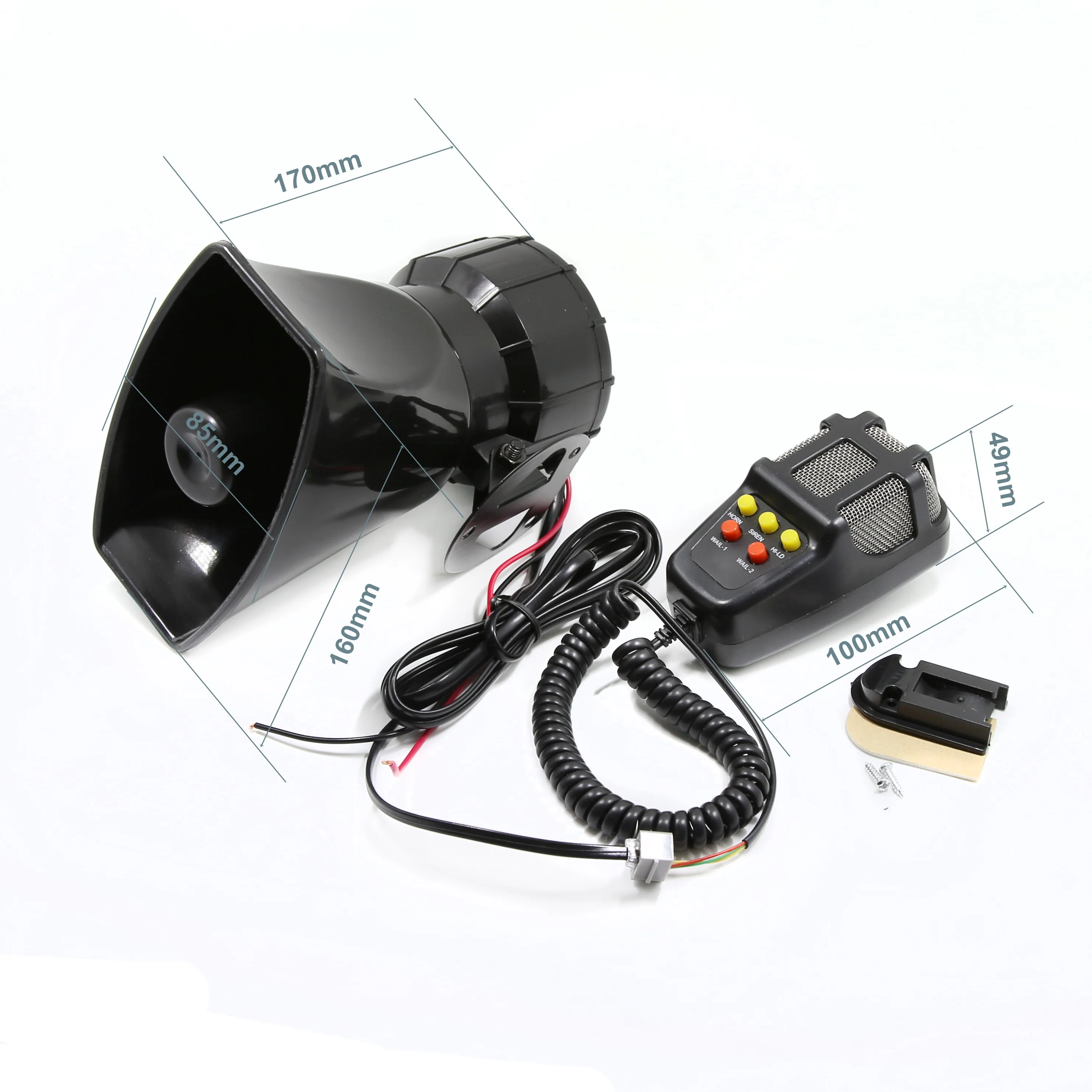 Новый DC 12V 100W мотоцикл автомобиль Грузовик 5 звуковой тон громкая сирена полиция