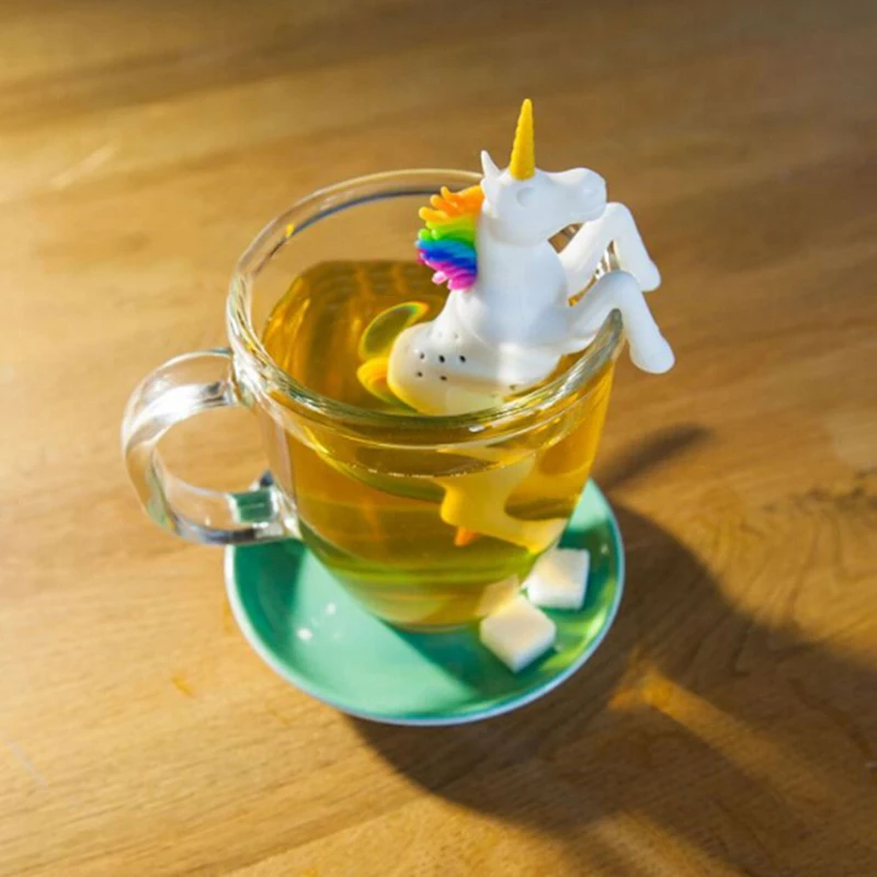 Unicorn Design Silicone Tea Strainer Maker Kitchen Dining & Bar Tool Palm Fun Model Teaware Infusion | Дом и сад