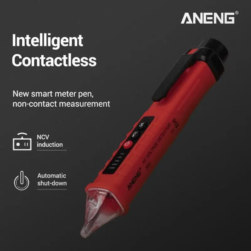 ANENG цифровой AC 10-1000 В Тестер Напряжения Ручка детектор напряжения датчик бесконтактная розетка настенный светодиодный светильник электрический индикатор
