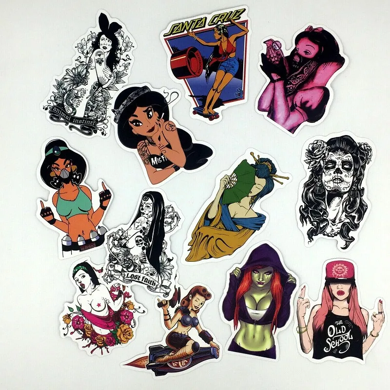 

Personality Car Sticker 50PCS Motorcycle Sticker Fun Car Suitcase Home Decor Mobile Phone Laptop DIY Decal Paper