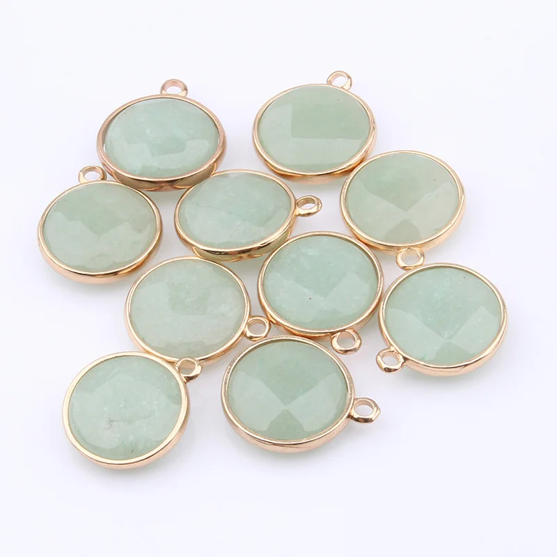Green Aventurine В форме капли воды Натуральный Камень Роза кварцз/тигровый глаз кулон DIY для ожерелья или ювелирных изделий 16 цветов - Окраска металла: Green Aventurine