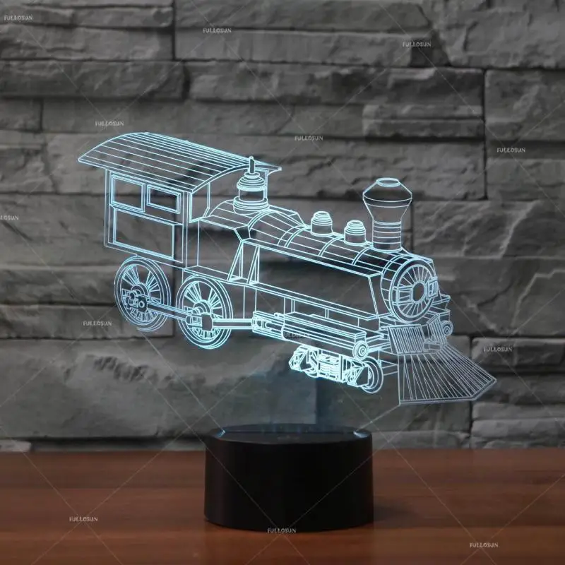 Моделирование локомотива акриловый ночник индивидуальная Настройка 3d стерео