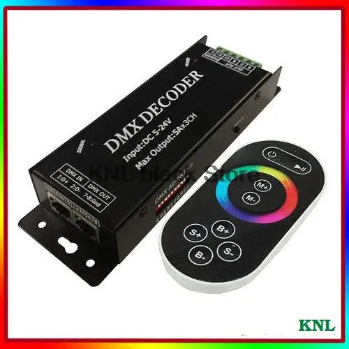 3-канальный RGB-контроллер DMX512 контроллер декодера 15 А сенсорный пульт