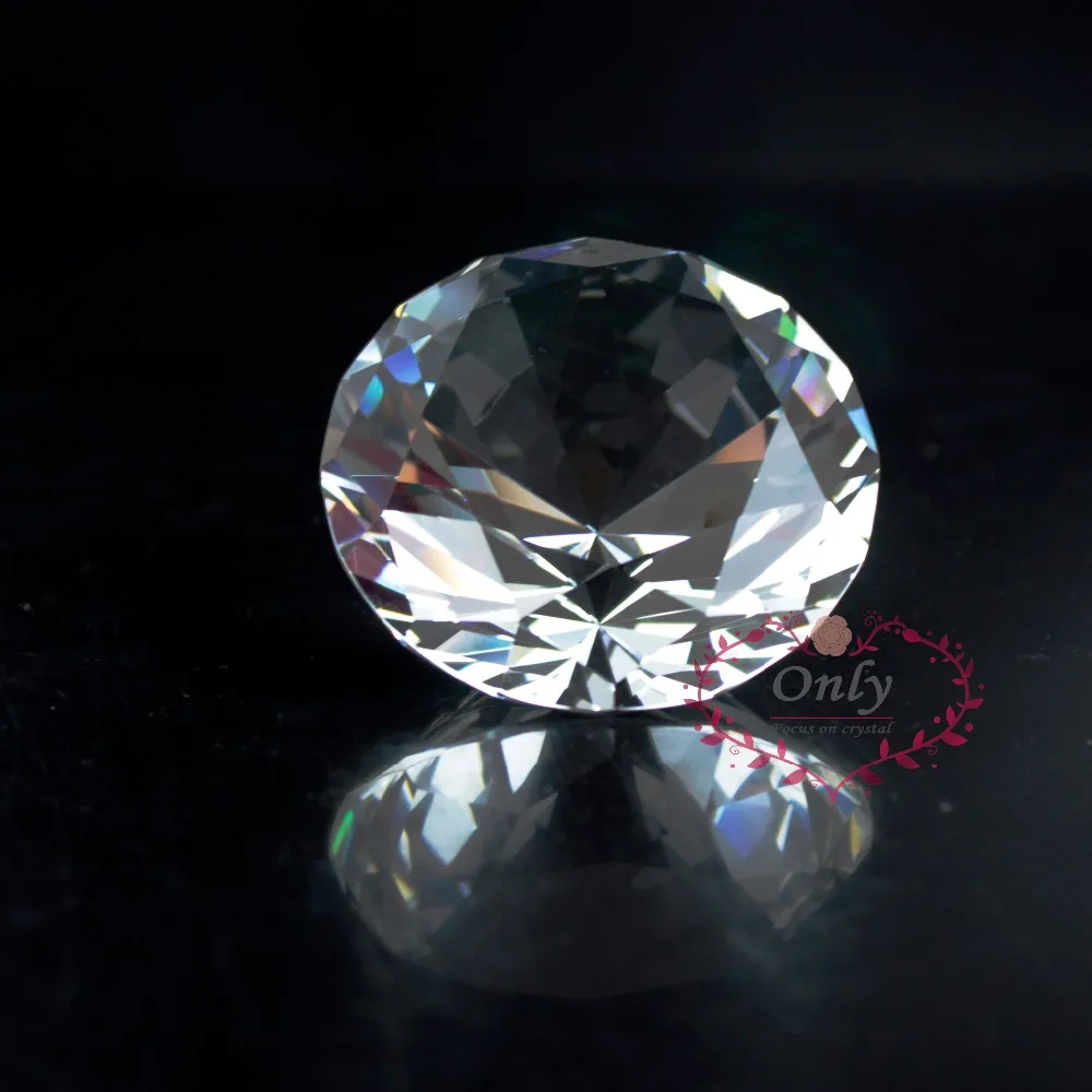 

Fengshui Style 2 Inch 50mm Nature Clear Quartz Crystal Diamond Stone Paperweight Home Decoration Accessories