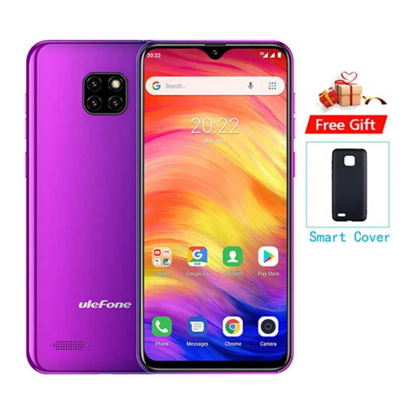 as show Смартфон Ulefone Note 7, 6,1 дюймов, 1 ГБ ОЗУ, 16 Гб ПЗУ, четырехъядерный процессор MT6580A, 3500 мАч, Face ID, три камеры заднего вида, мобильный телефон Android GO - Цвет: as show