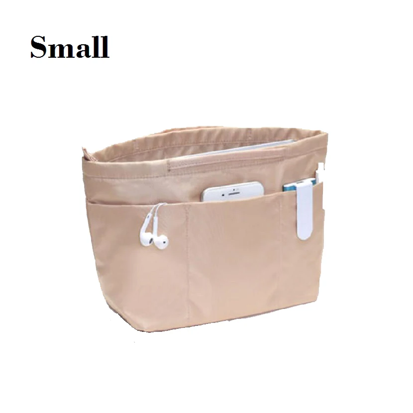 Brown Small New Женская сумка-Органайзер, сумка-Органайзер, сумка-Органайзер для путешествий, косметичка, карман, коричневый кошелек, органайзер для сумочки - Цвет: Brown Small New