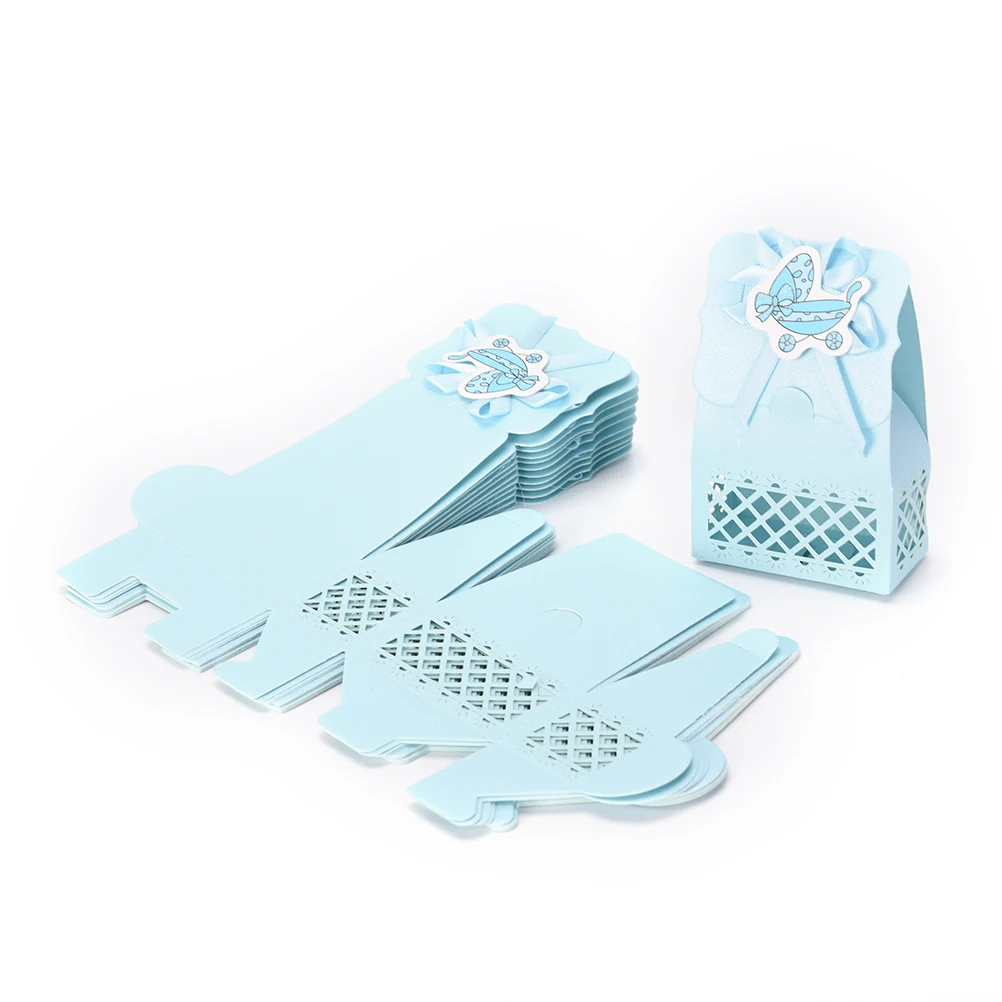 12 шт. милые бумажные крещения для мальчиков и девочек Украшение коробки конфет