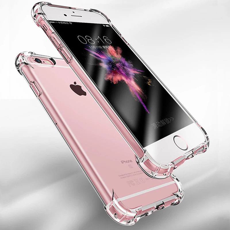 Мягкий чехол Gasbag для iphone 6 6s 7 8 X XS MAX XR 5S SE прозрачный с полным покрытием корпуса