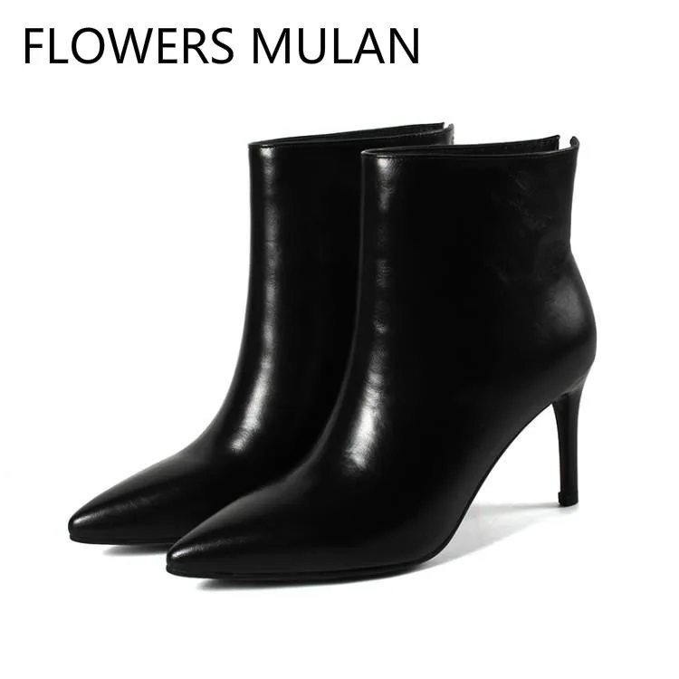 2018 Новое поступление Bottes Femmes Volid черные белые ботильоны для женщин шикарные