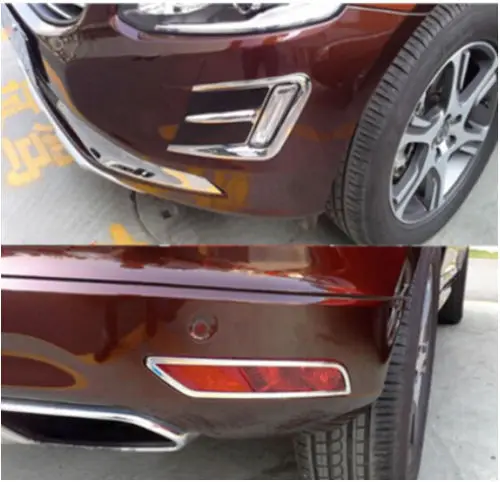 Хромированные Foglight спереди + сзади Туман свет лампы Крышка Накладка для Volvo XC60