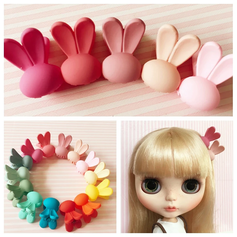 5 шт./лот заколки для волос из кролика карамельного цвета кукол Blyth Azone 1/6 Bjd