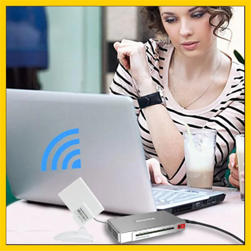 2PCS 2.4g 9DBI wifi router external  antenna RP-SMA male connector (inner hole) omni antenna