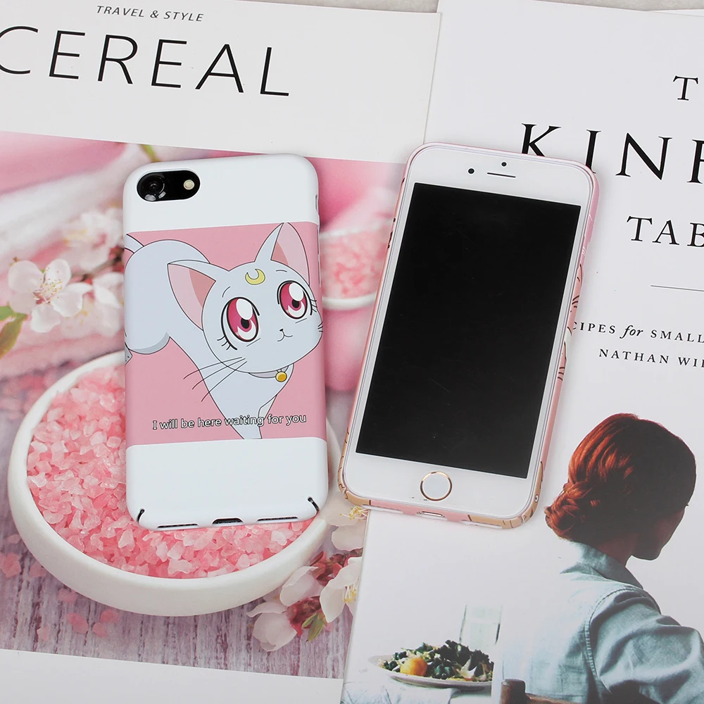 Hard Full Cover PC cute Cats Phone Case For iphone 6 7 8 x plus fundas plastic Capa Cases |